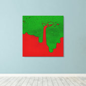 Opgegoten canvasprint met spanframe canvas afdruk (Insitu (Houten vloer))