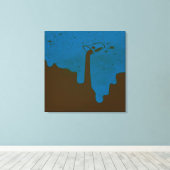 Opgegoten uitgerekte canvasprint canvas afdruk (Insitu (Houten vloer))