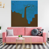 Opgegoten uitgerekte canvasprint canvas afdruk (Insitu (Woonkamer))