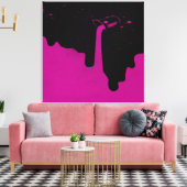 Opgegoten uitgerekte canvasprint canvas afdruk (Insitu (Woonkamer))