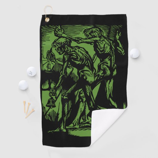 Opgegrauwde Horrors van Dode Mijnwerkers voor Hall Golfhanddoek (Insitu)