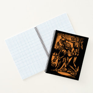 Opgegrauwde verschrikkingen van dode mijnwerkers v notitieboek