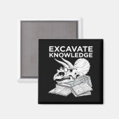 Opgegraven kennis grappige triceratops schedel fos magneet (Voorkant / Achterkant)