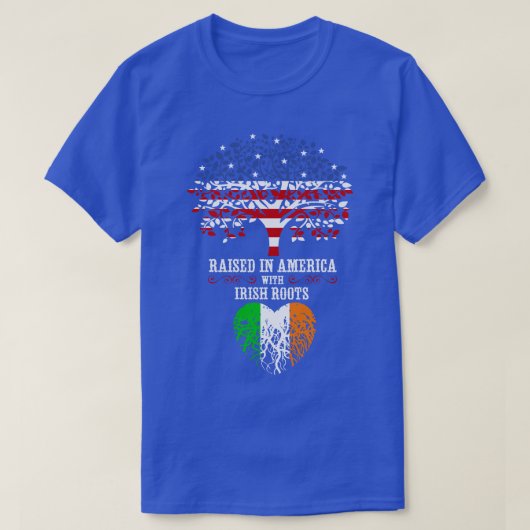 Opgegroeid in Amerika met Ierse roots T-shirt (Design voorkant)