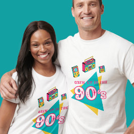 "Opgegroeid in de jaren '90" retro grafisch ontwer T-shirt