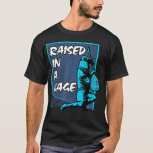 Opgegroeid in een kooi Lacrosse Lax Goalie T-shirt