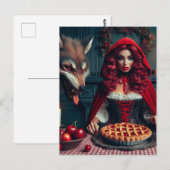 Opgegroeid kleine rode grote boze wolf briefkaart (Voorkant / Achterkant)