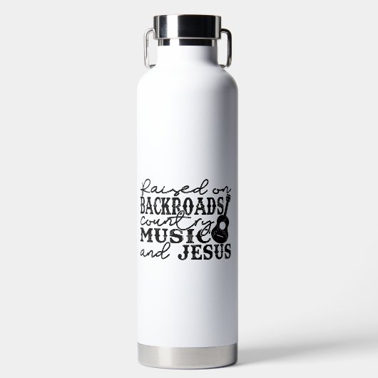 Opgegroeid met Country muziek Waterfles (Voorkant)