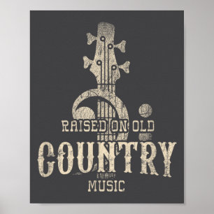 Opgegroeid met oude countrymuziek 80s 90s vintage poster