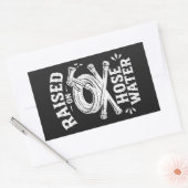 Opgegroeid met slangwater rechthoekige sticker (Envelop)