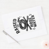 Opgegroeid met slangwater rechthoekige sticker (Envelop)