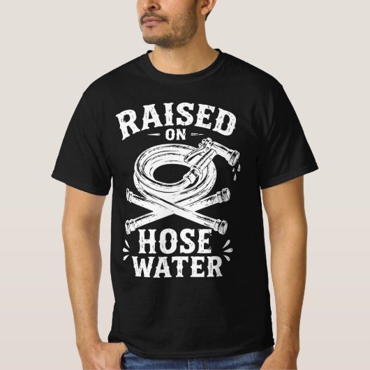 Opgegroeid met slangwater t-shirt (Voorkant)