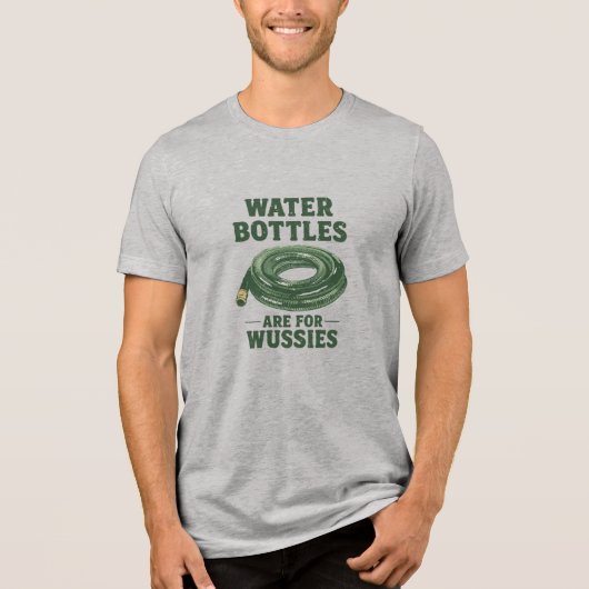 Opgegroeid met tuinslangwater Tri-Blend shirt (Voorkant)