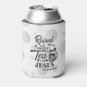 “Opgegroeid met Zoete Thee & Jezus” Koozie Flessen (Blikje Achterkant)