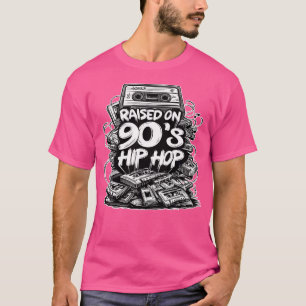Opgegroeid op 90s Hip Hop Jubileum Cassettebandje T-shirt