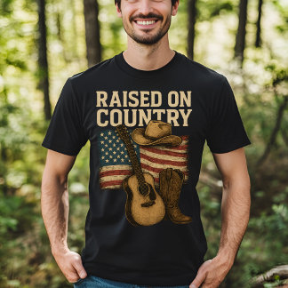 Opgegroeid op Country Music USA Westerne Stijl T-shirt