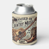 Opgegroeid op countrymuziek blikjeskoeler (Blikje Voorkant)