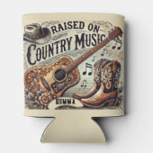 Opgegroeid op countrymuziek blikjeskoeler (Achterkant)