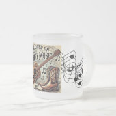 Opgegroeid op countrymuziek matglas koffiemok (Voorkant rechts)