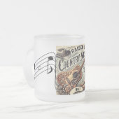 Opgegroeid op countrymuziek matglas koffiemok (Voorkant links)