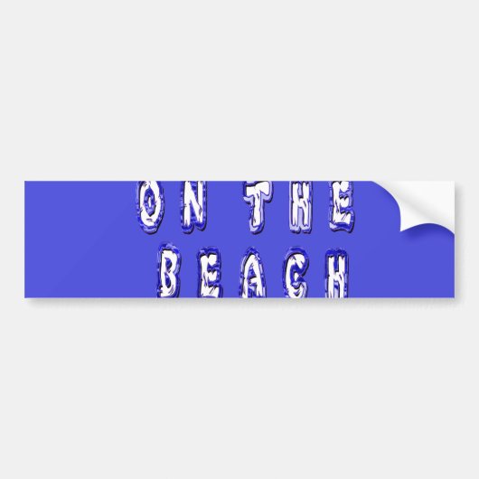 Opgegroeid op het strand: een nautisch ontwerp bumpersticker (Voorkant)
