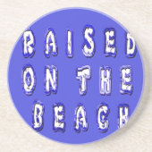 Opgegroeid op het strand: een nautisch ontwerp zandsteen onderzetter (Voorkant)