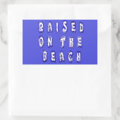 Opgegroeid op het strand: Serene Beach Life Memori Rechthoekige Sticker (Tas)