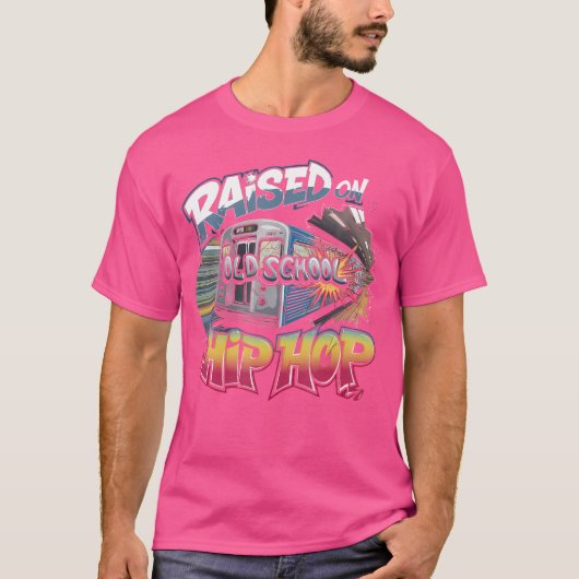 Opgegroeid op Old School Hip Hop Tshirt Cassette G (Voorkant)