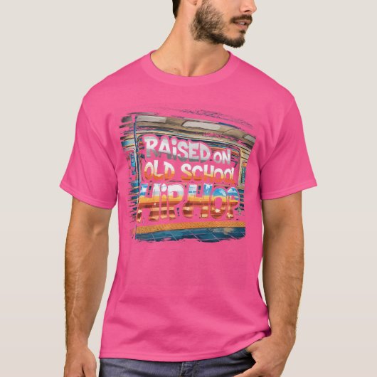 Opgegroeid op Old School Hip Hop Tshirt Cassette G (Voorkant)