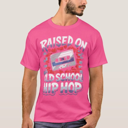 Opgegroeid op Old School Hip Hop Tshirt Cassette G (Voorkant)