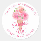 Opgehaalde IJs Bruidsmeisjesfeest Ronde Sticker (Voorkant)