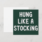 Opgehangen als een Kous Kerst Grappig Sarcasme Feestdagenkaart (Voorkant / Achterkant)