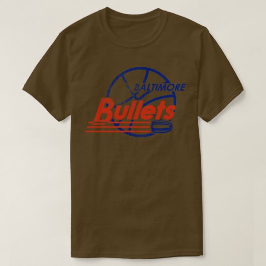 Opgeheven Baltimore Bullets Basketbalteam T-shirt (Design voorkant)