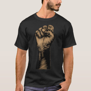 Opgeheven Fist Black Power Afro-Amerikaanse BLM Pr T-shirt