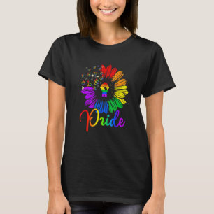 Opgeheven Fist Zonnebloem Pride LGBT Gay Lesbische T-shirt
