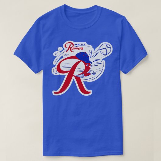 Opgeheven Seattle Rainiers Baseball Mascot T-shirt (Design voorkant)