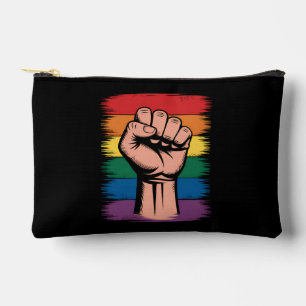 Opgeheven Vuist Trots Regenboog LGBTQ Steun Rechte Etui