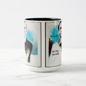 Opgejaagd op koffie tweekleurige koffiemok (Center)