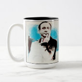 Opgejaagd op koffie tweekleurige koffiemok (Links)