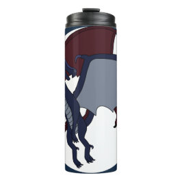 Opgeklommen Mythische Fantasy Draak Maan Tumbler Thermosbeker