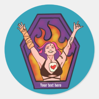 Opgeknapte sticker