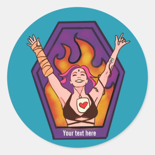 Opgeknapte sticker (Voorkant)