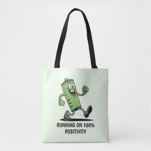 Opgeladen batterij  tote bag (Voorkant)
