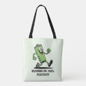 Opgeladen batterij  tote bag (Achterkant)