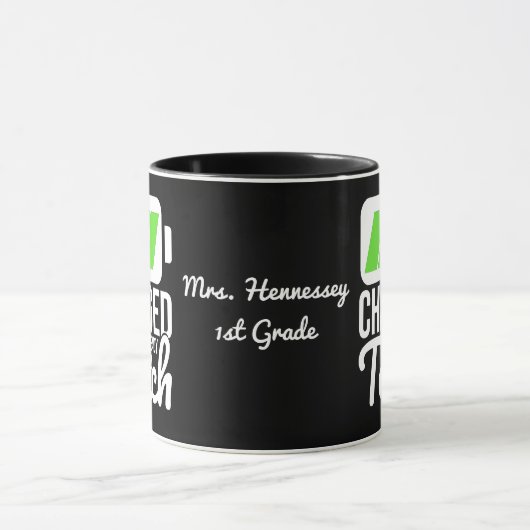 Opgeladen en klaar om zwarte koffie-Mok te bekijke Mok (Midden)