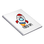 Opgeladen Grappige Raket Stomme Spelling  Notitieboek (Rechterzijde)