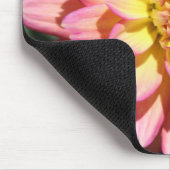 Opgele roze Dahlia Flower Muismat (Hoek)