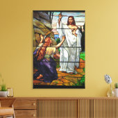 Opgeleefde Jesus Glas in lood Wrapped Canvas Art (Insitu (Woonkamer))