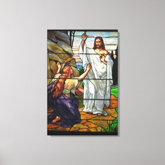 Opgeleefde Jesus Glas in lood Wrapped Canvas Art (Voorkant)