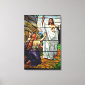 Opgeleefde Jesus Glas in lood Wrapped Canvas Art (Voorkant)
